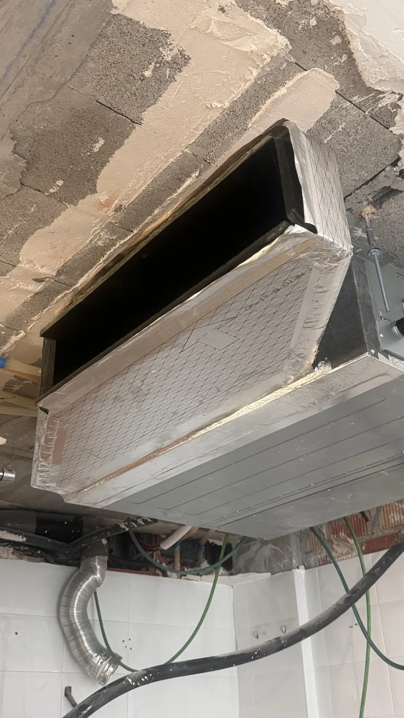 Plenum de retorno de Climaver acoplado a la unidad de conductos